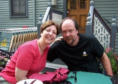 Guest Photos- Happy couple outside of Queen Victoria