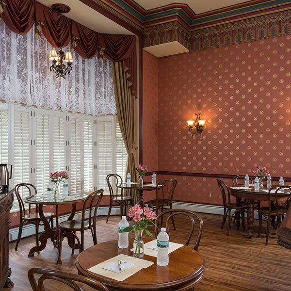 House of Royals Dining Room Set for a Business Meeting and Break Buffet